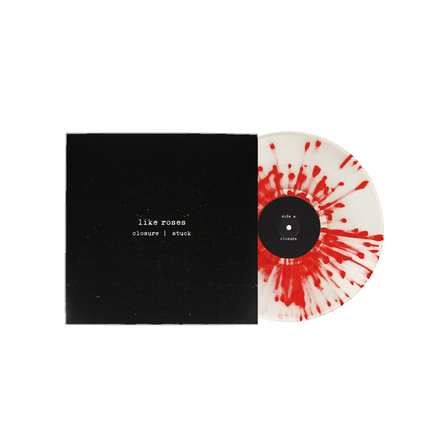 closure | stuck vinyl • cloudy clear & red splatter