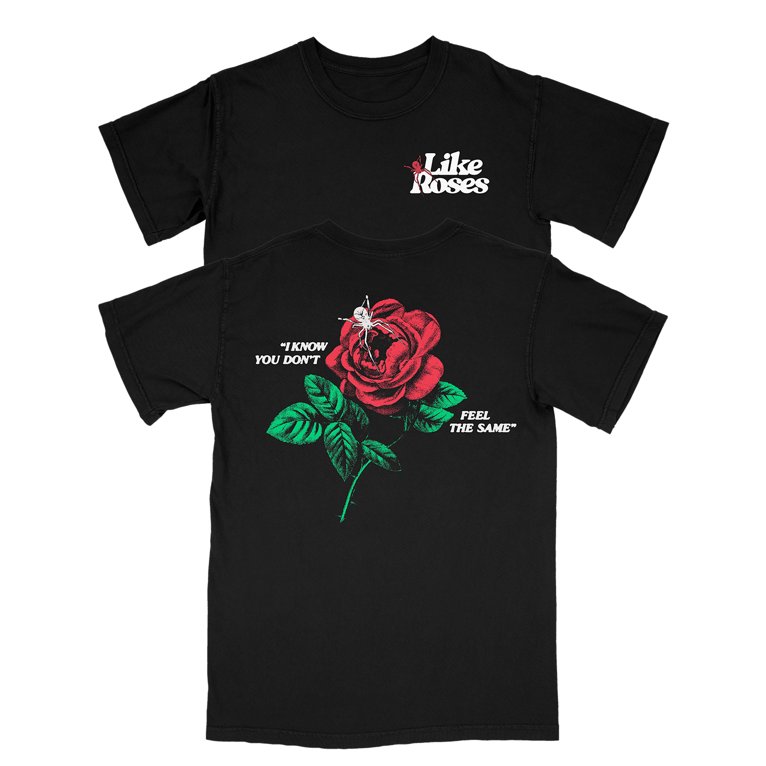 spider rose tee